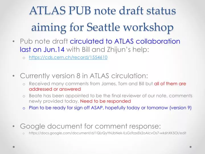atlas pub note draft status aiming for seattle workshop