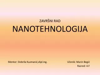 zavr ni rad nanotehnologija