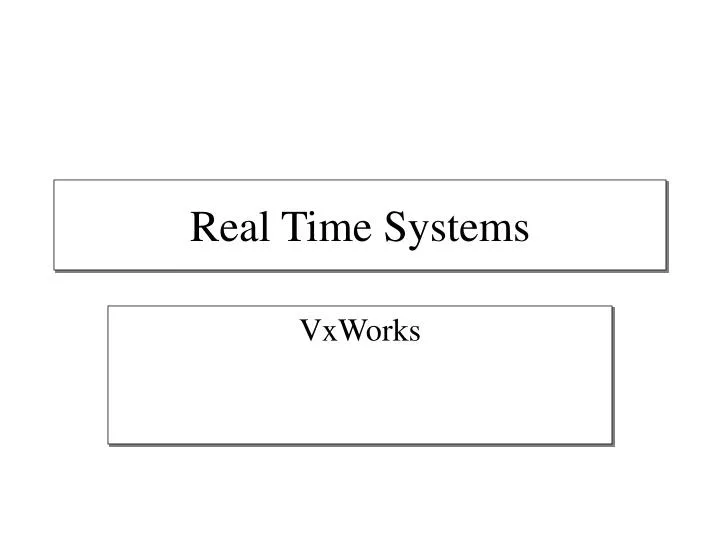 real time systems