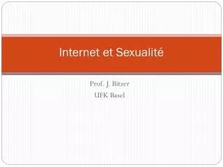 internet et sexualit