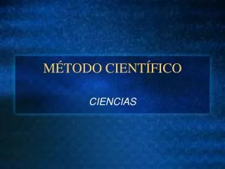 m todo cient fico
