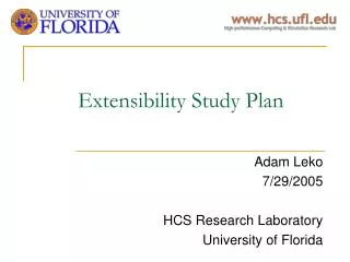 Extensibility Study Plan