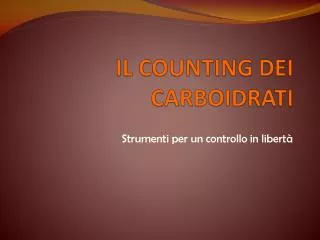il counting dei carboidrati