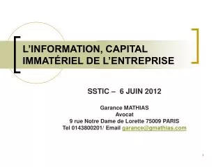 l information capital immat riel de l entreprise