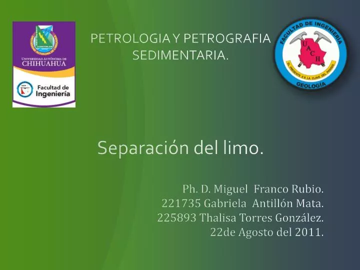 petrologia y petrografia sedimentaria separaci n del limo