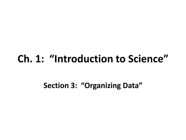 ch 1 introduction to science