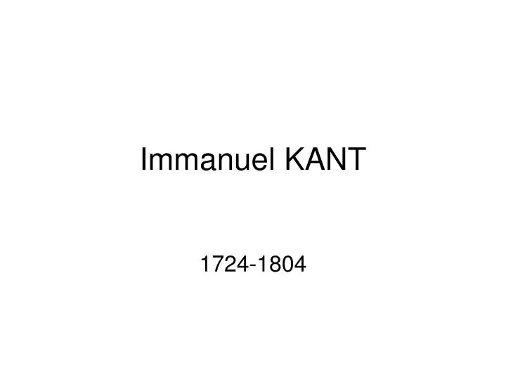 immanuel kant