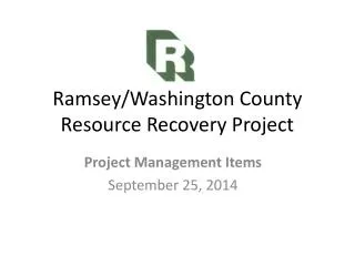 Ramsey/Washington County Resource Recovery Project