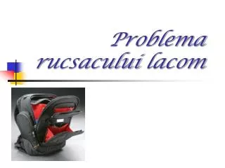 problema r ucsacului lacom