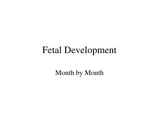 fetal development