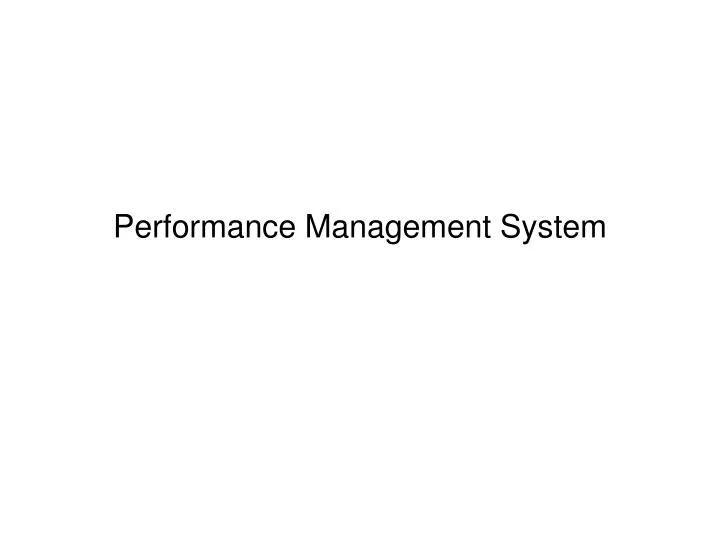 performance management system