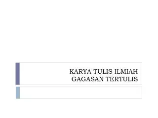 karya tulis ilmiah gagasan tertulis