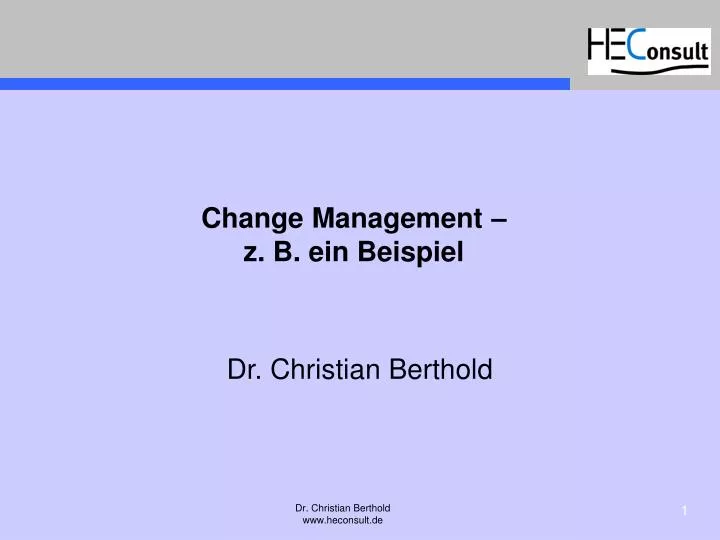 change management z b ein beispiel