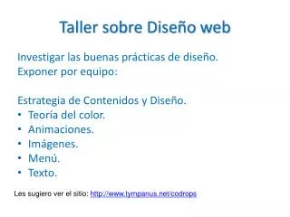taller sobre dise o web