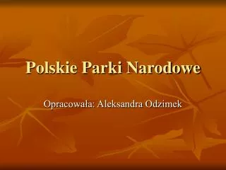 polskie parki narodowe