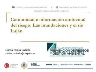 comunidad e informaci n ambiental del riesgo las inundaciones y el r o luj n