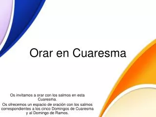 orar en cuaresma
