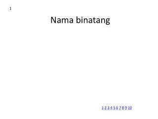 nama binatang