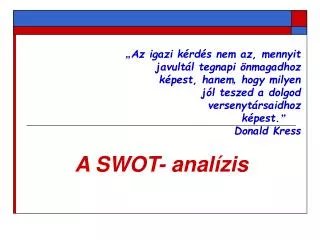 a swot anal zis