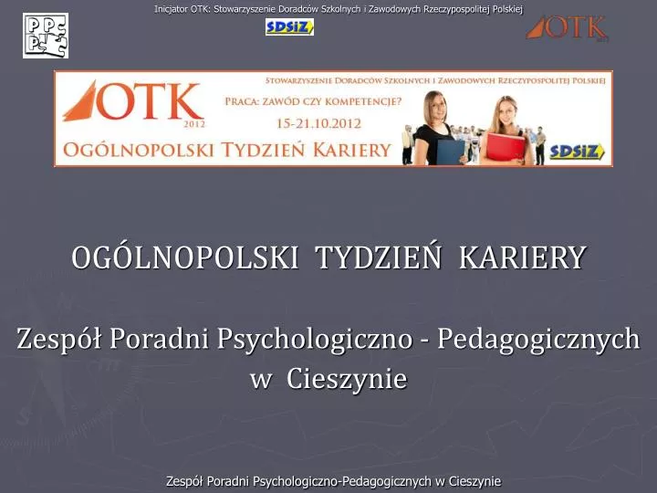 og lnopolski tydzie kariery zesp poradni psychologiczno pedagogicznych w cieszynie