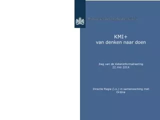 kmi van denken naar doen dag van de keteninformatisering 22 mei 2014