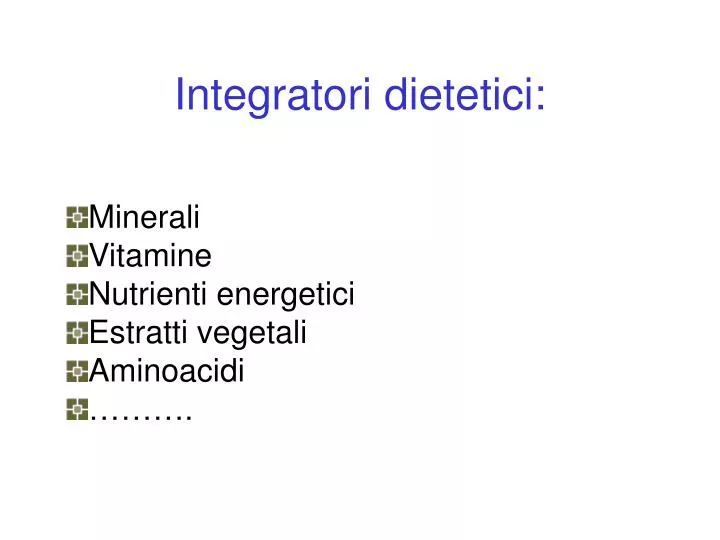 integratori dietetici