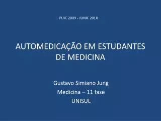 automedica o em estudantes de medicina