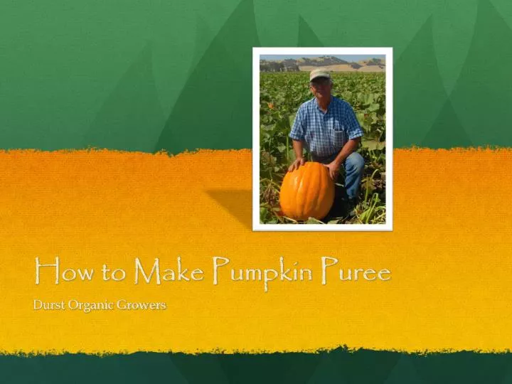 how to make pumpkin puree