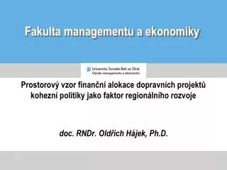 fakulta managementu a ekonomiky