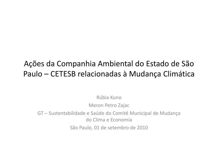 a es da companhia ambiental do estado de s o paulo cetesb relacionadas mudan a clim tica