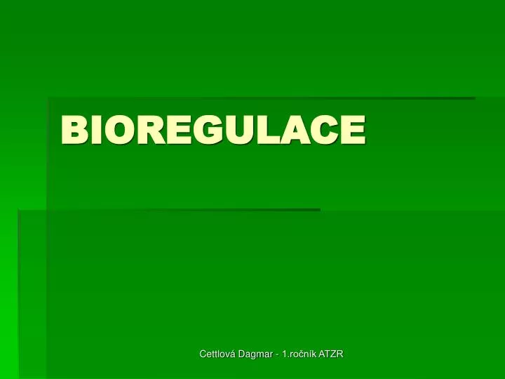 bioregulace