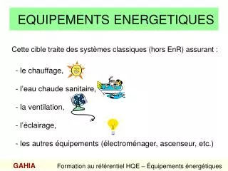 equipements energetiques