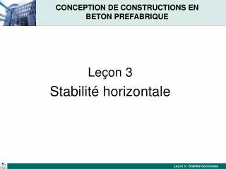 conception de constructions en beton prefabrique