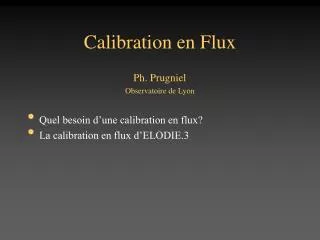 calibration en flux