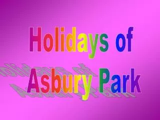 Holidays of Asbury Park