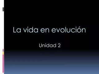 la vida en evoluci n