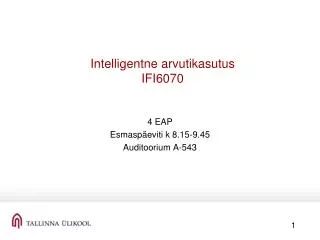 intelligentne arvutikasutus ifi6070