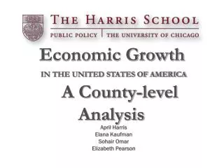 Economic Growth IN THE UNITED STATES OF AMERICA A County-level Analysis