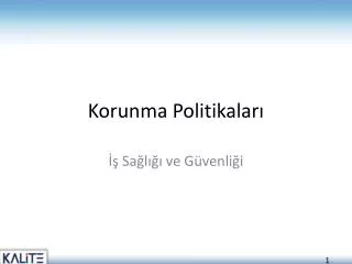 korunma politikalar