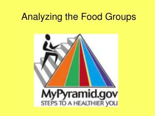 Analyzing the Food Groups