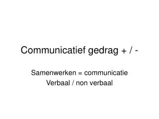 communicatief gedrag