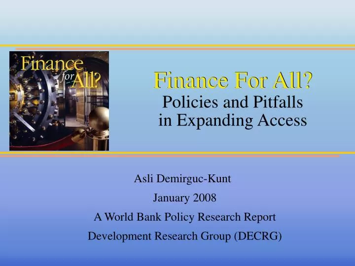 finance for all policies and pitfalls in expanding access