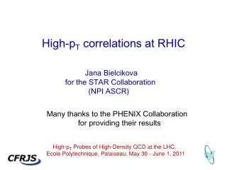 High- p T correlations at RHIC