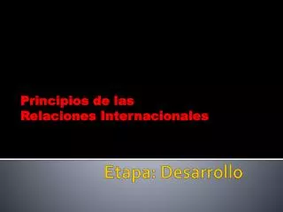 principios de las relaciones internacionales