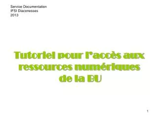 tutoriel pour l acc s aux ressources num riques de la bu
