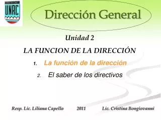 direcci n general
