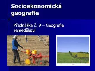 socioekonomick geografie