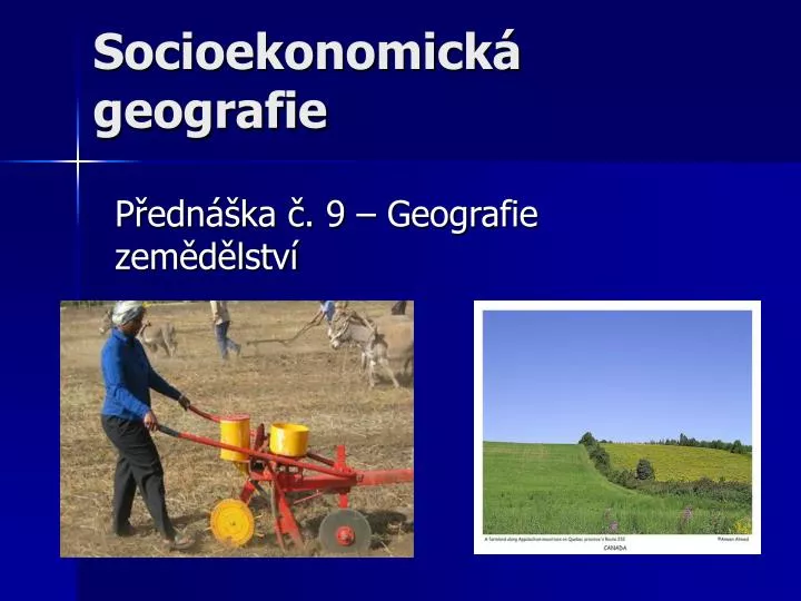 socioekonomick geografie