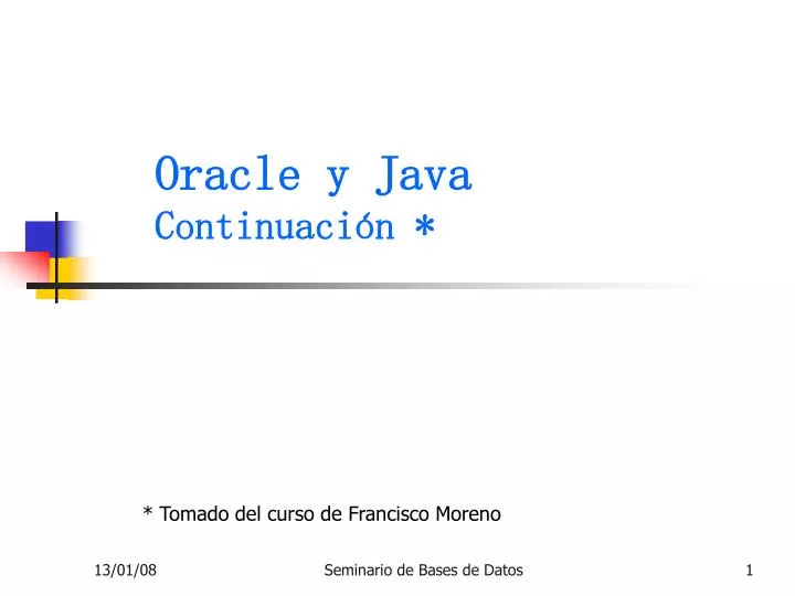 oracle y java continuaci n