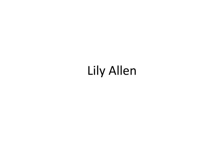 lily allen